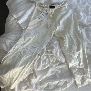 Zara silk drawstring pants